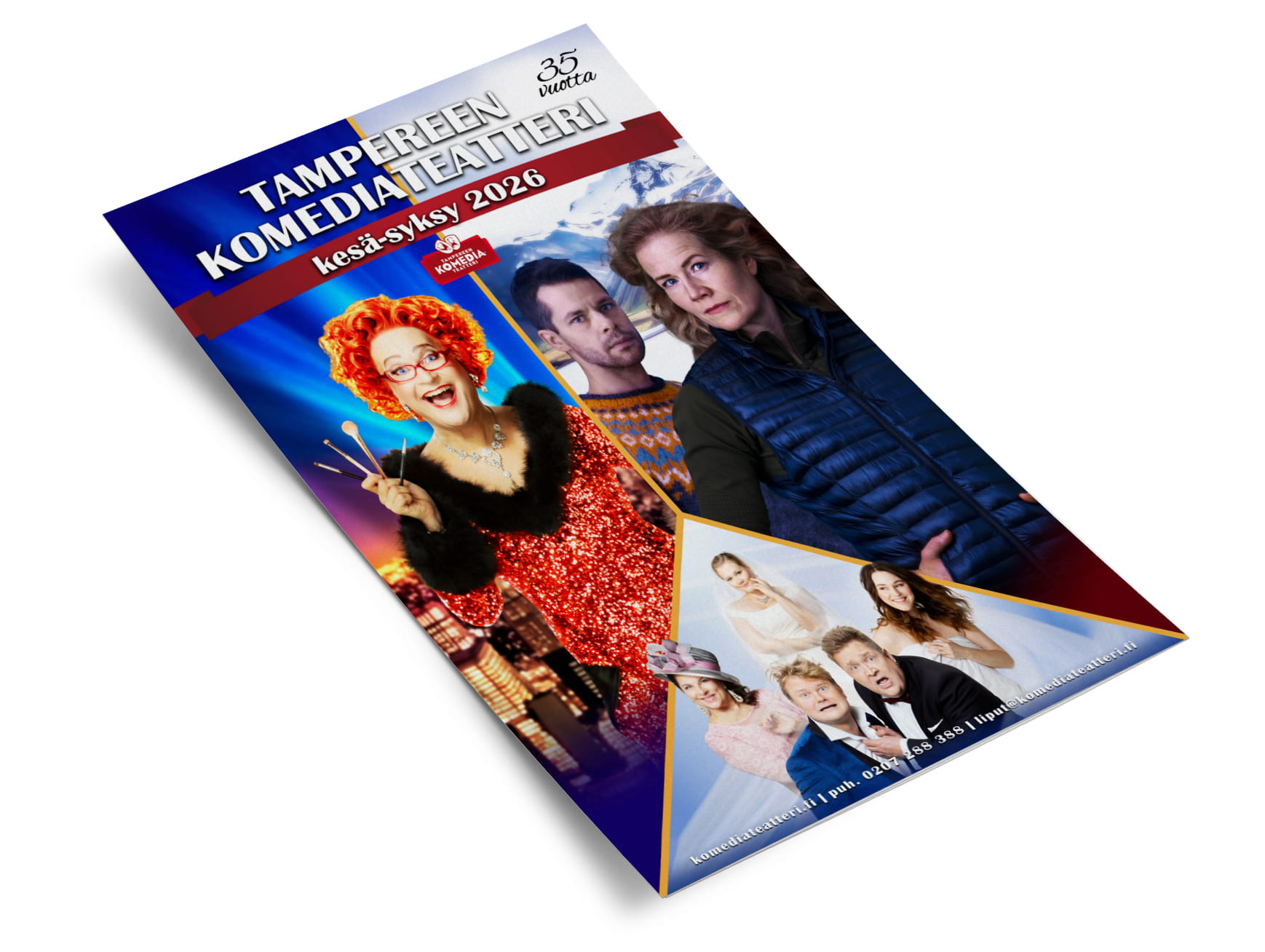 Komediateatterin kausiesite kesa-syksy 2026.